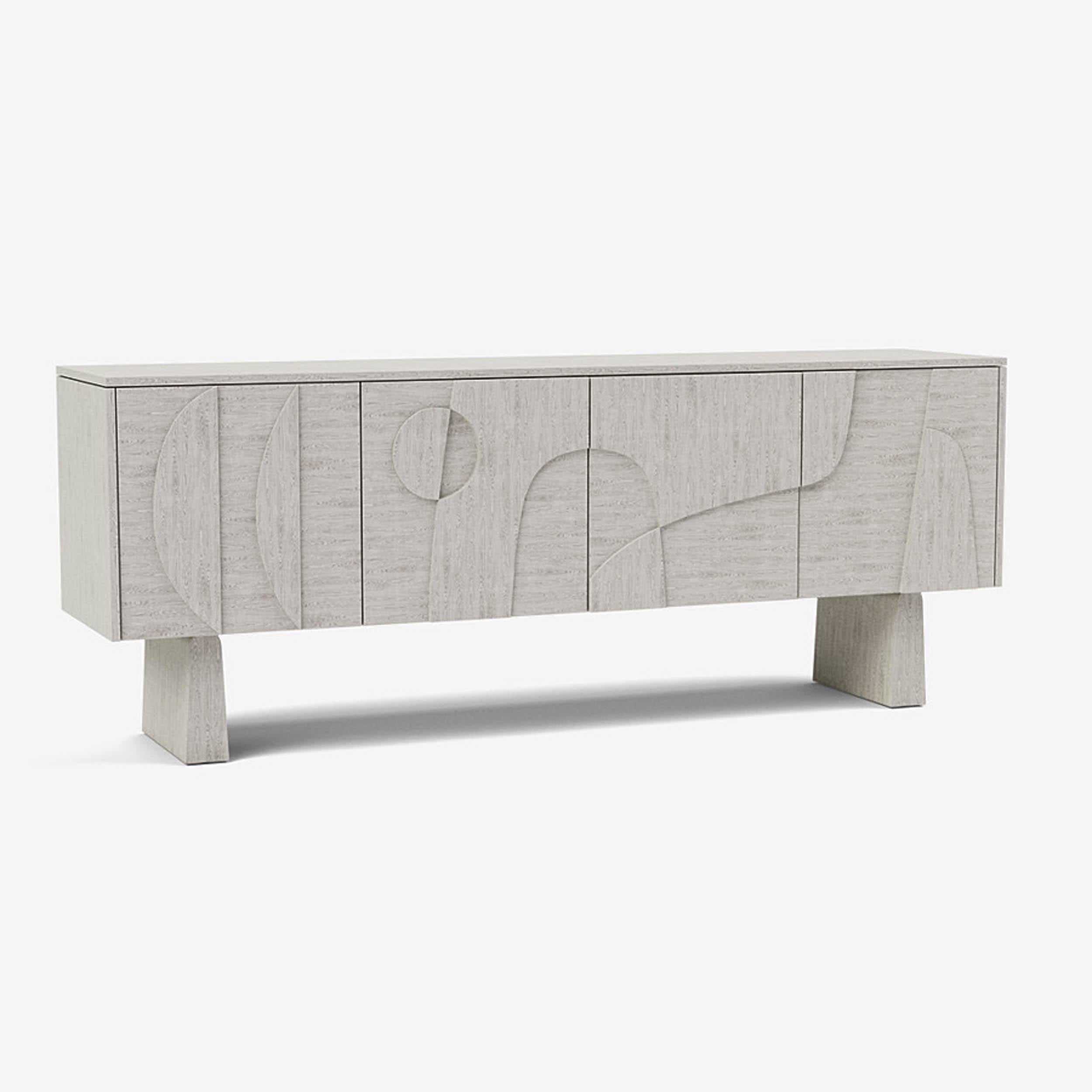 Contemporary 'Wynwood' 4 Sideboard by Man of Parts, Black Oak, Short Legs For Sale 6