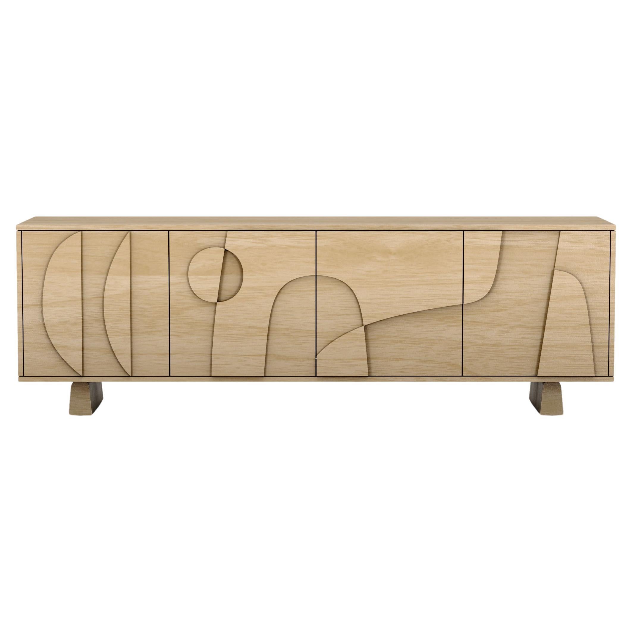 Contemporary 'Wynwood' 4 Sideboard by Man of Parts, Black Oak, Short Legs For Sale 1