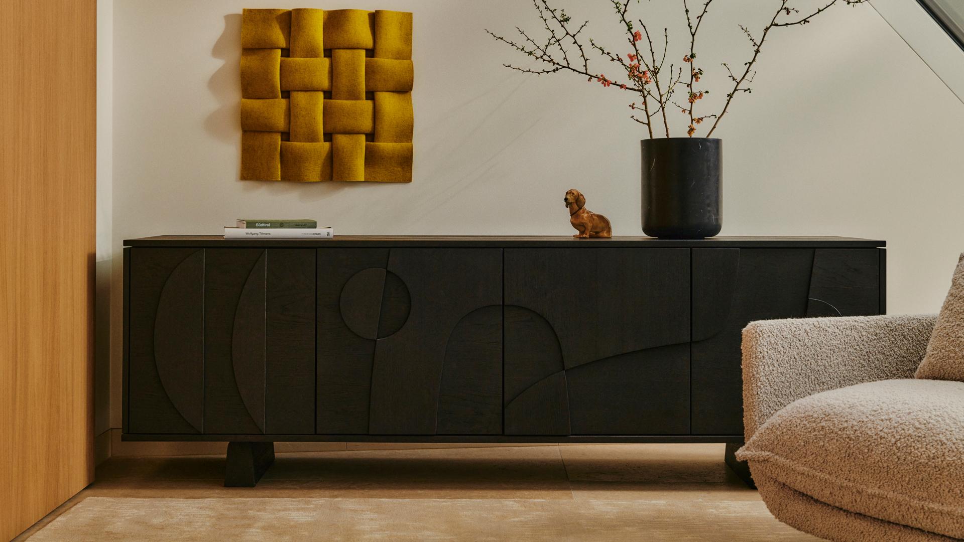Organic Modern Contemporary 'Wynwood' 4 Sideboard by Man of Parts, Nude Oak, Short Legs For Sale
