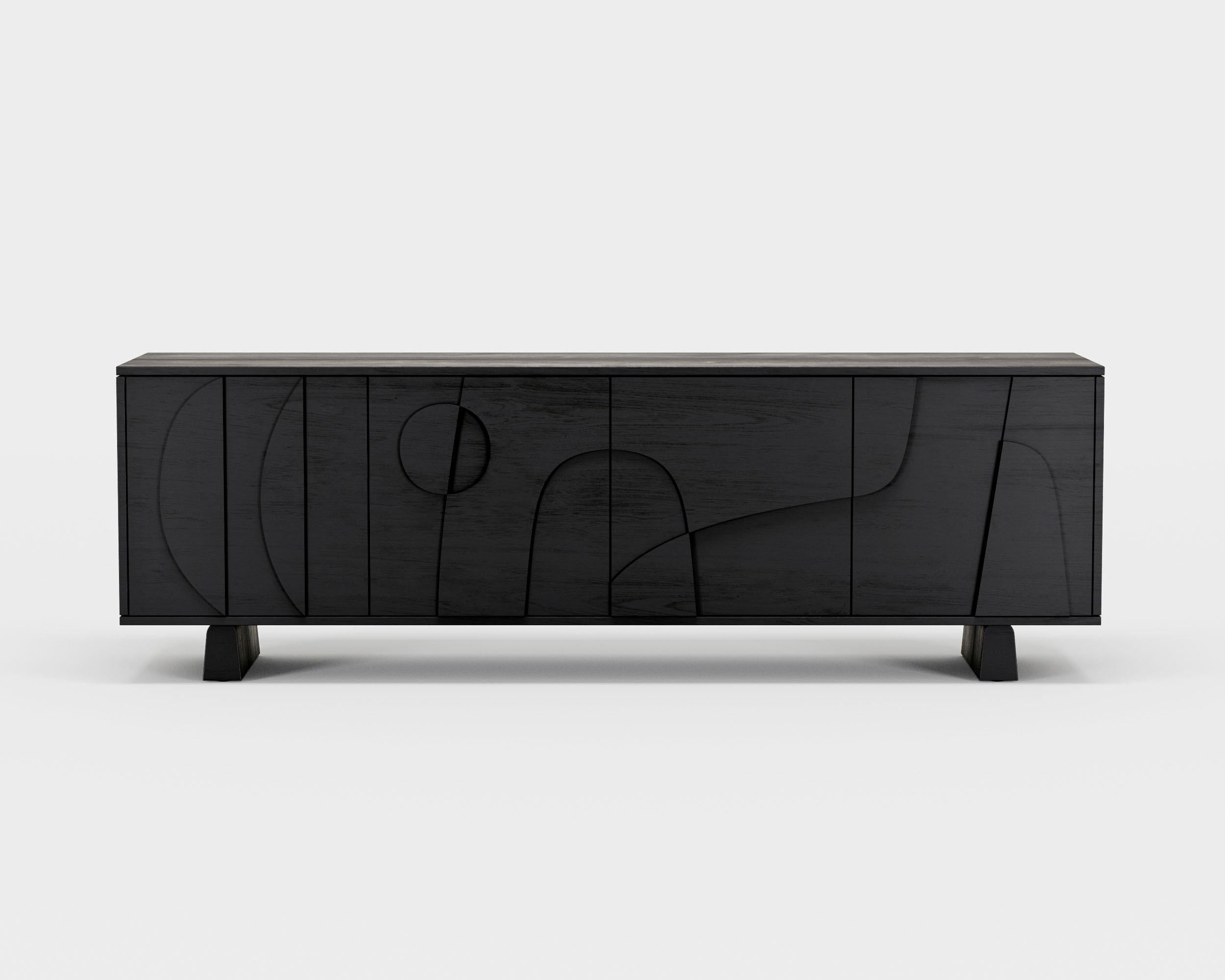 Contemporary 'Wynwood' 4 Sideboard by Man of Parts, Nude Oak, Short Legs For Sale 2