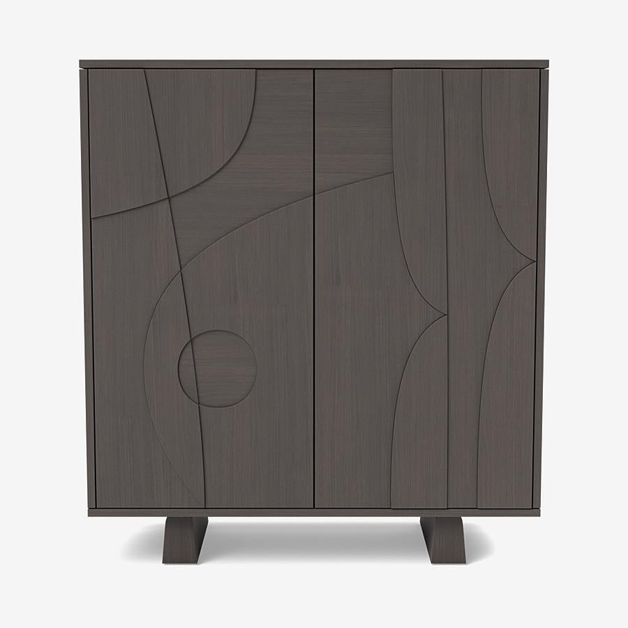 Contemporary 'Wynwood' Cabinet by Man of Parts, Black Oak  For Sale 6
