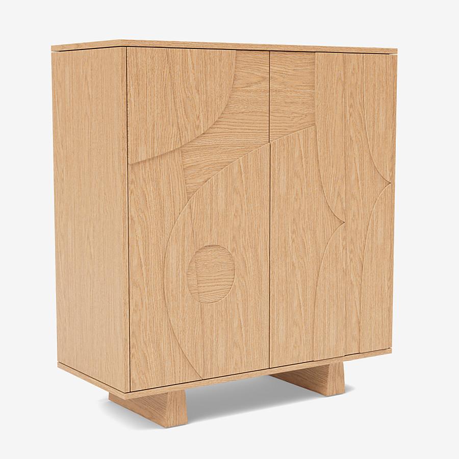 Contemporary 'Wynwood' Cabinet by Man of Parts, Black Oak  For Sale 1