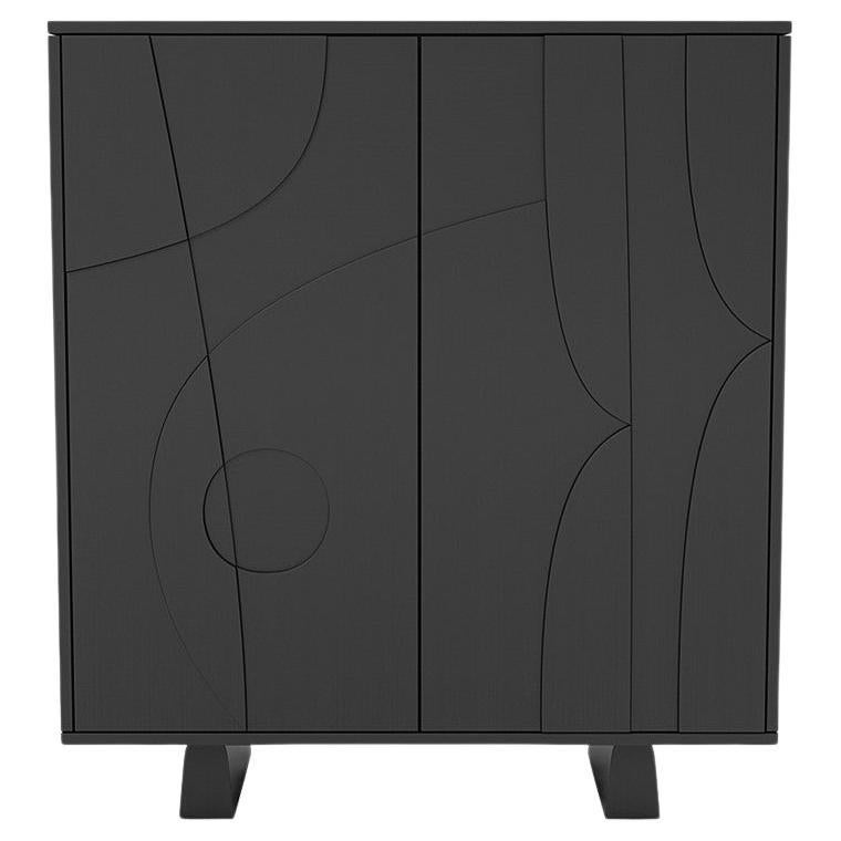 Contemporary 'Wynwood' Cabinet by Man of Parts, Black Oak  For Sale