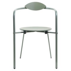 Contemporary chair w/ Backrest 'Simplex' by Oscar Tusquets, Cement Grey