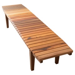 Contemporary "Xiloteca S-12" Slatted Bench by DJ Papagaio, Brazil, 2024