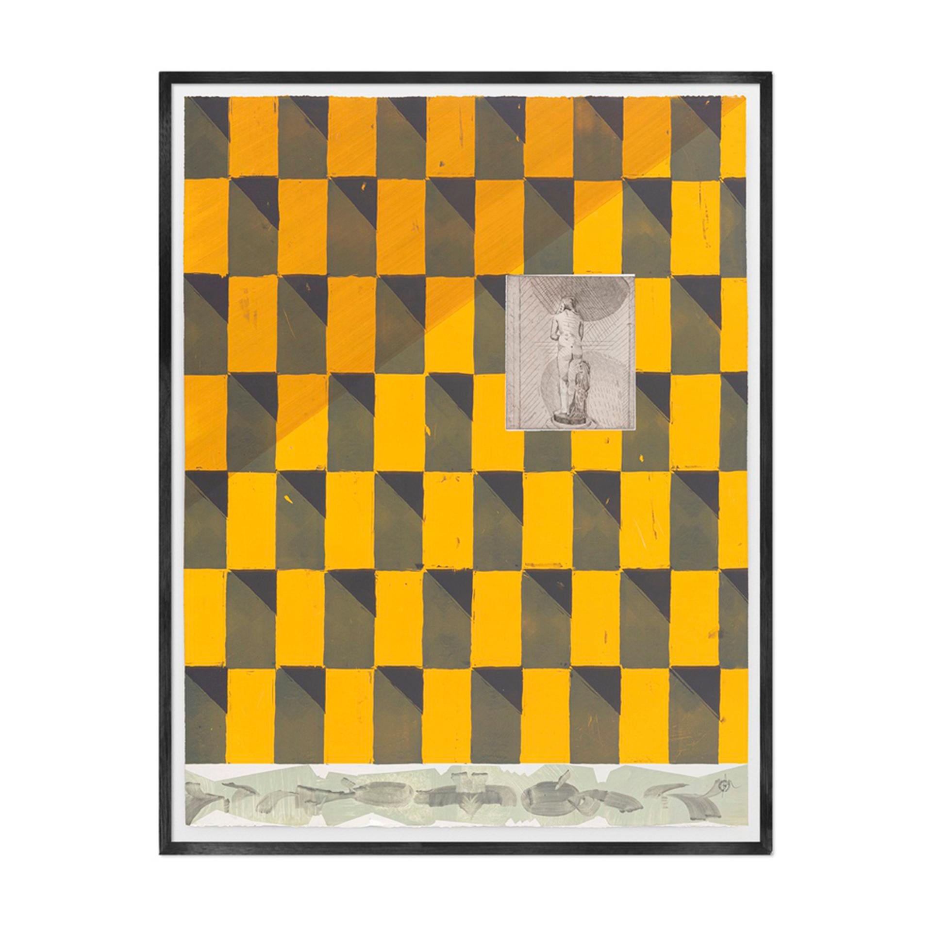 Obra de Arte Contemporáneo Geométrico Amarillo de Miki Leal 