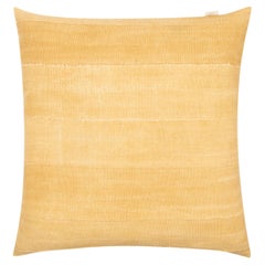 Contemporary Yellow Handwoven Cushion Cover, Naturally Dyed, Made in Europe