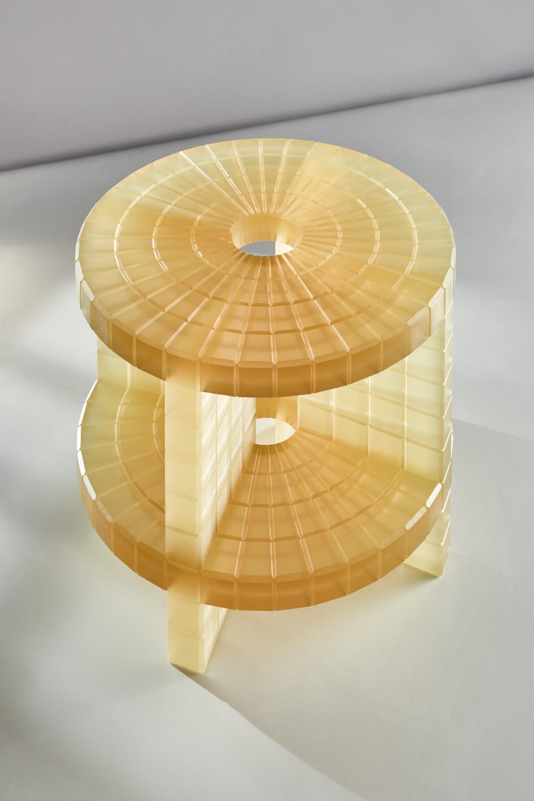 Contemporary Yellow Resin Metropolis Coffee Table By Laurids Gallée For
