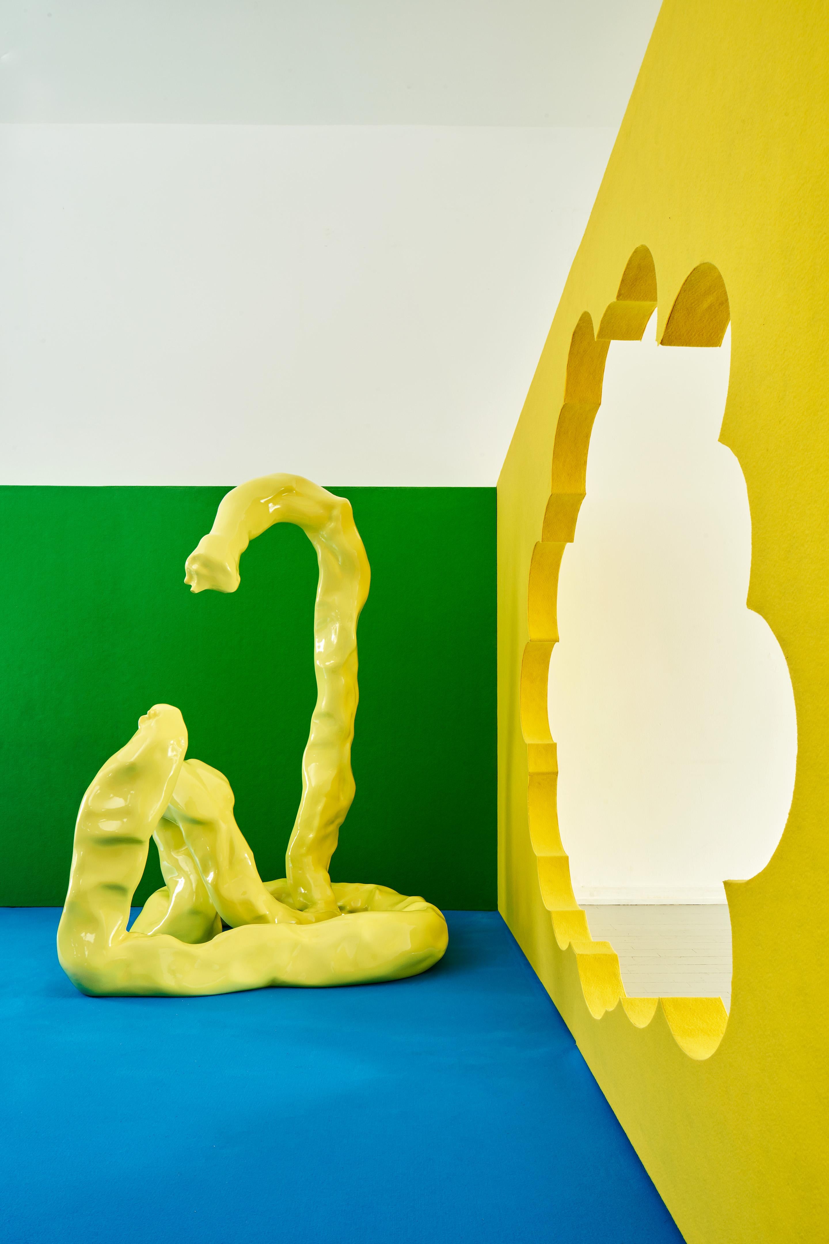 Spanish Contemporary Yellow Sculpture by Guillermo Santoma