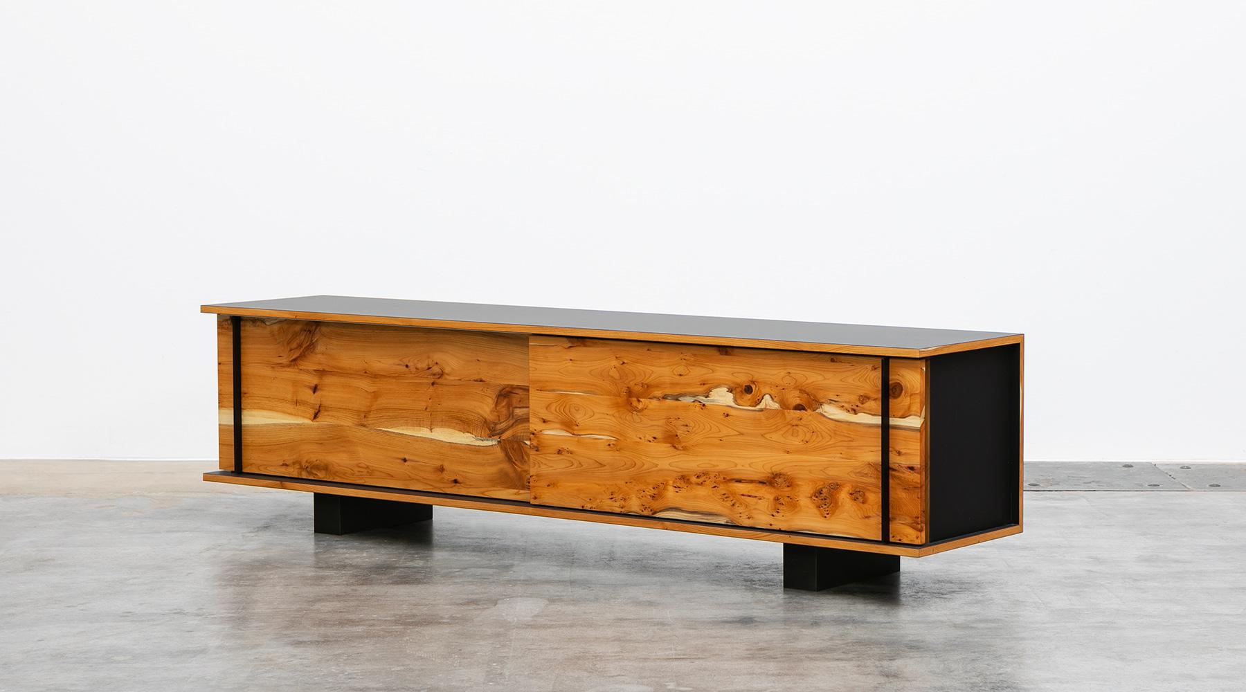 Veneer Contemporary Yew Sideboard by Johannes Hock