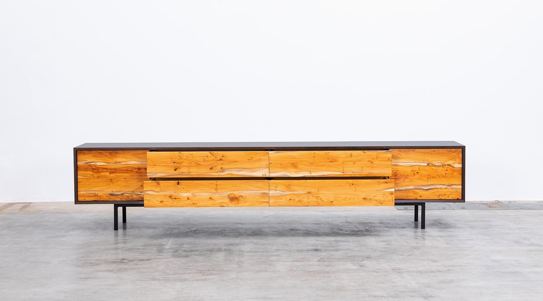 Lacquered Contemporary Yew Sideboard by Johannes Hock For Sale