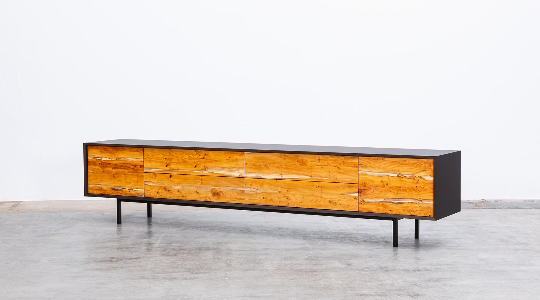 Metal Contemporary Yew Sideboard by Johannes Hock For Sale