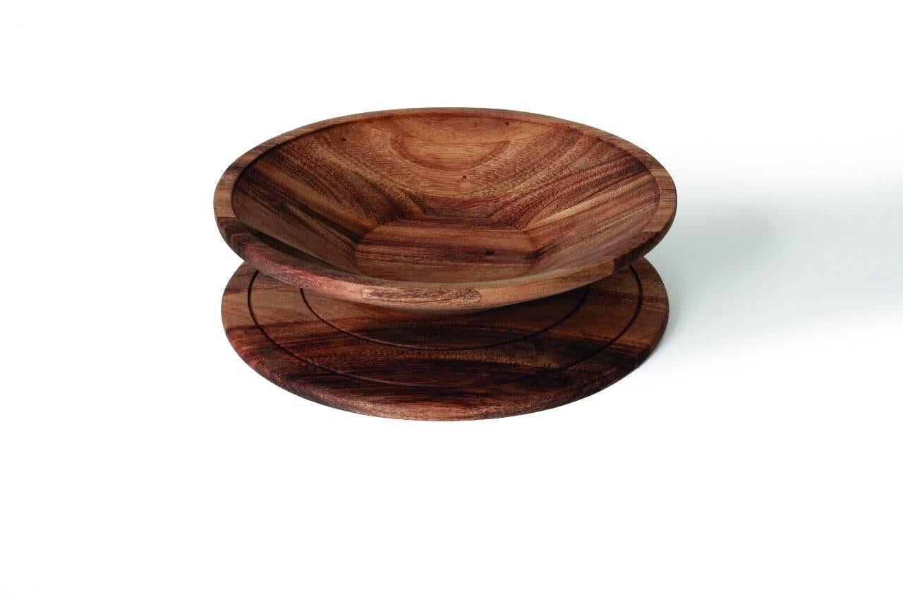 Other Contemporary Yoyo Two-Sided Serving Tray and Bowl, Finely Crafted by Labrica For Sale