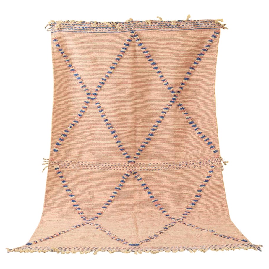 Contemporary Zanafi Berber Rug rosé pastel summer edition Morocco