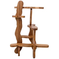 Etagère contemporaine en bois de Zebrano par Soft Baroque