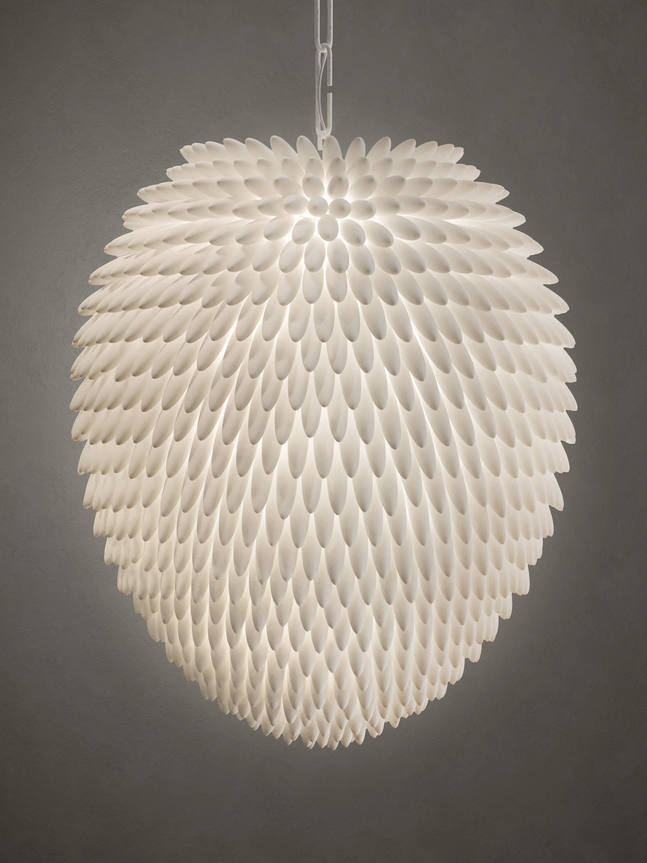 Fait main Lights Contemporary Zephyr New York Plafonnier 3000 pendentifs en porcelaine en vente