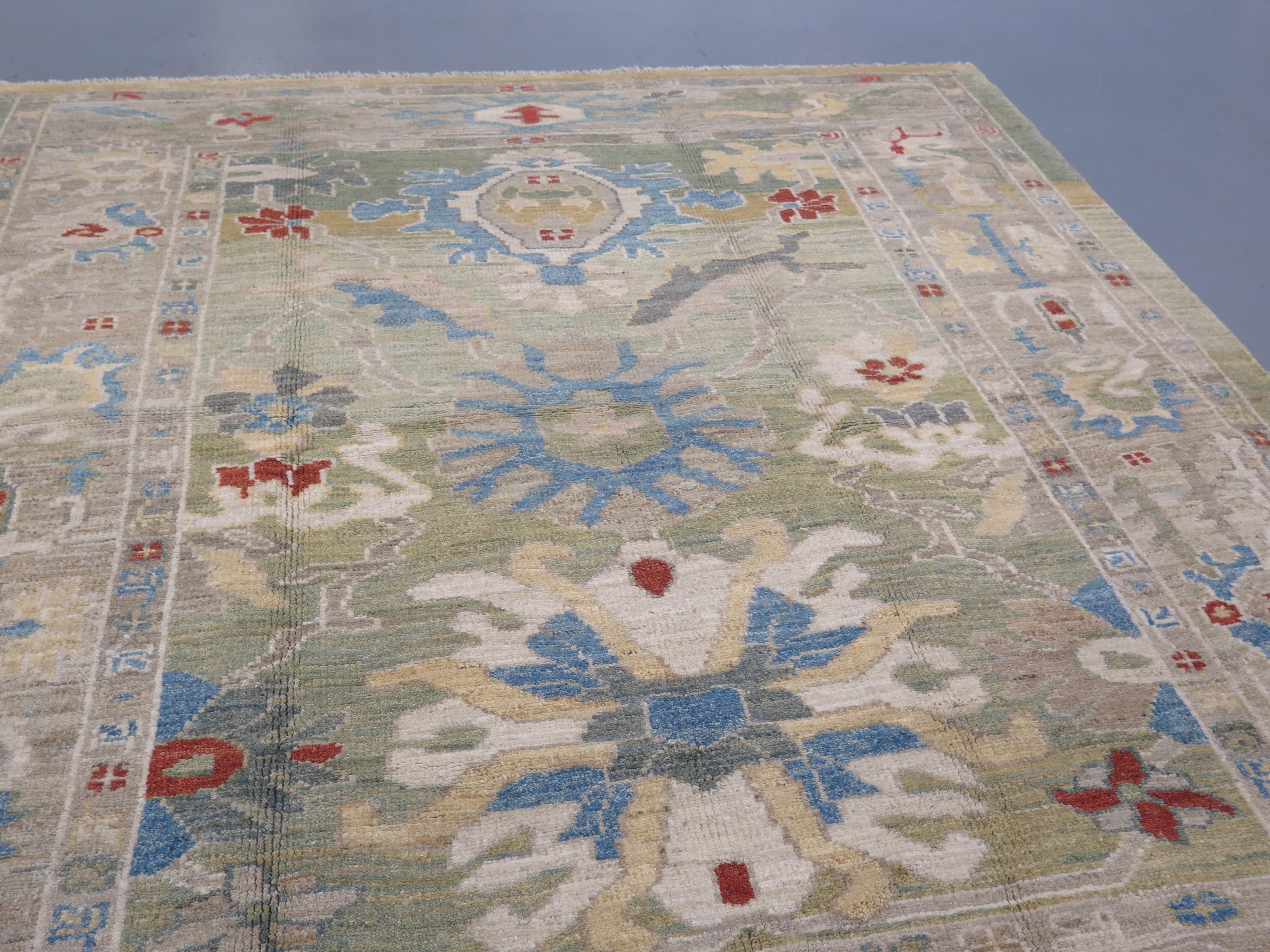 Ziegler Sultanabad carpets such as this example were originally commissioned in Persia for the Western market during the late 19th Century, to complement European furnishing tastes.  Their unique grand scale drawing, quiet formality and understated