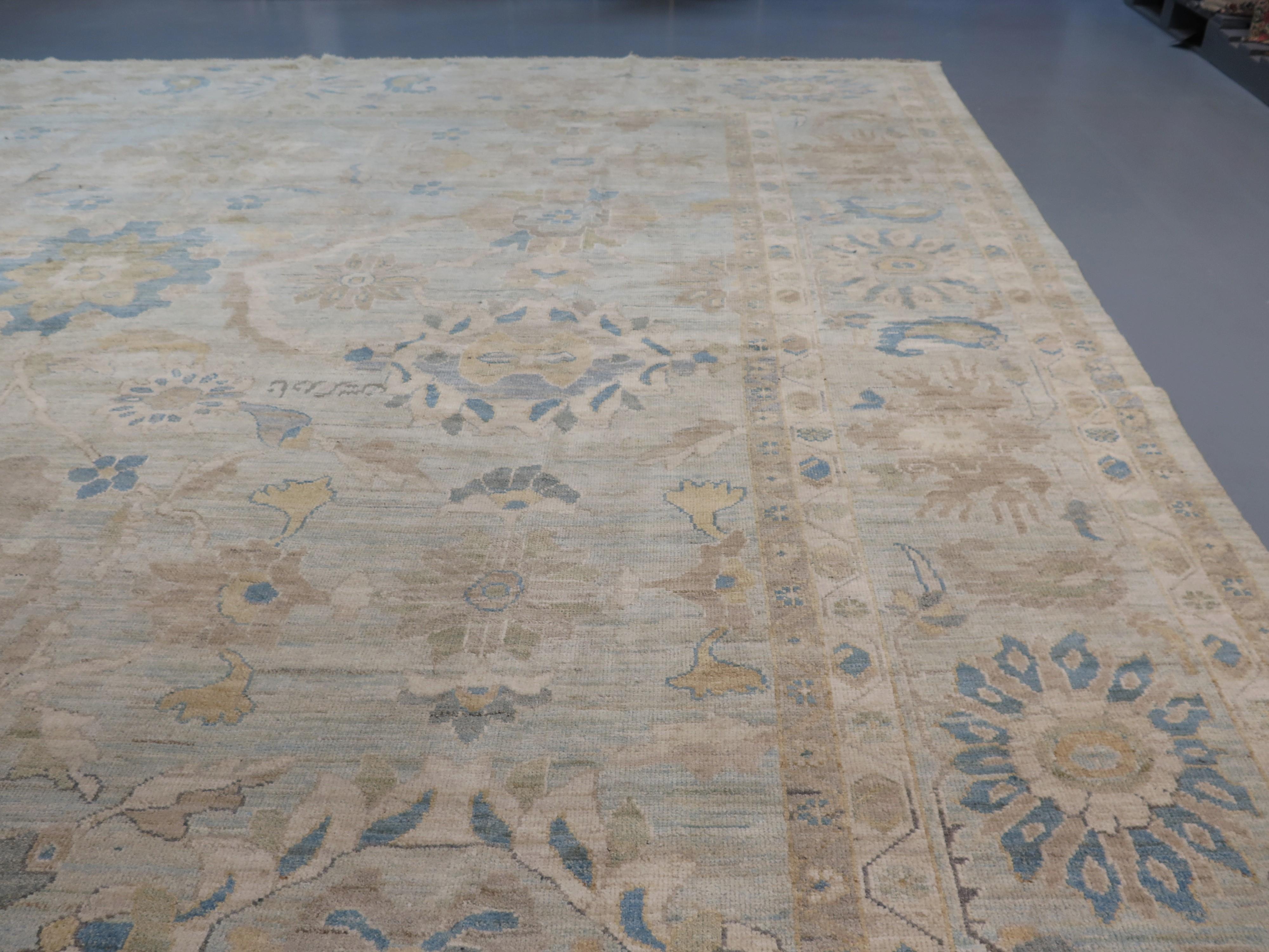 Turkish Contemporary Ziegler Sultanabad Design Carpet, Handwoven in Turkey For Sale