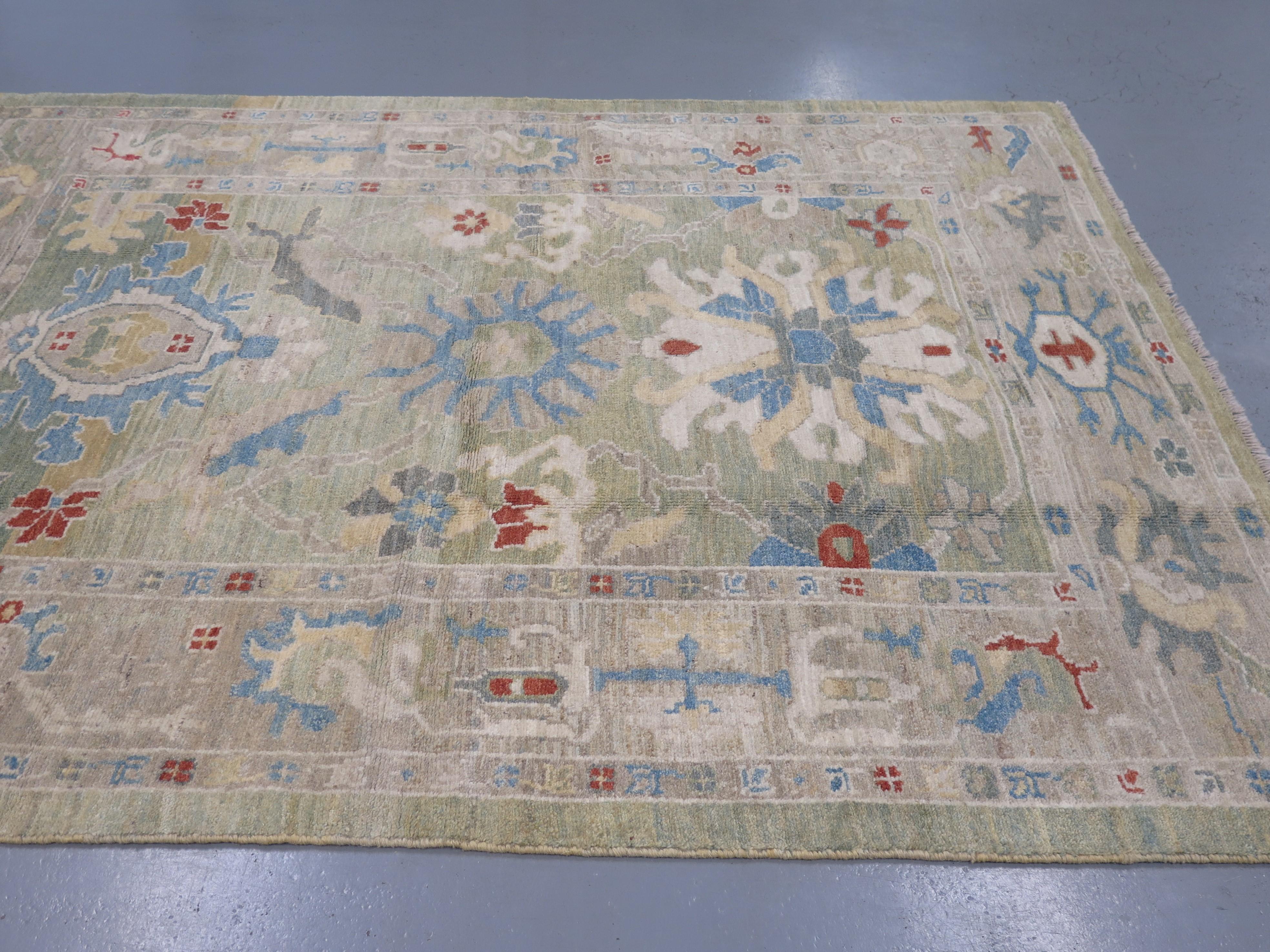 Hand-Knotted Contemporary Ziegler Sultanabad Carpet, Handwoven in Turkey For Sale