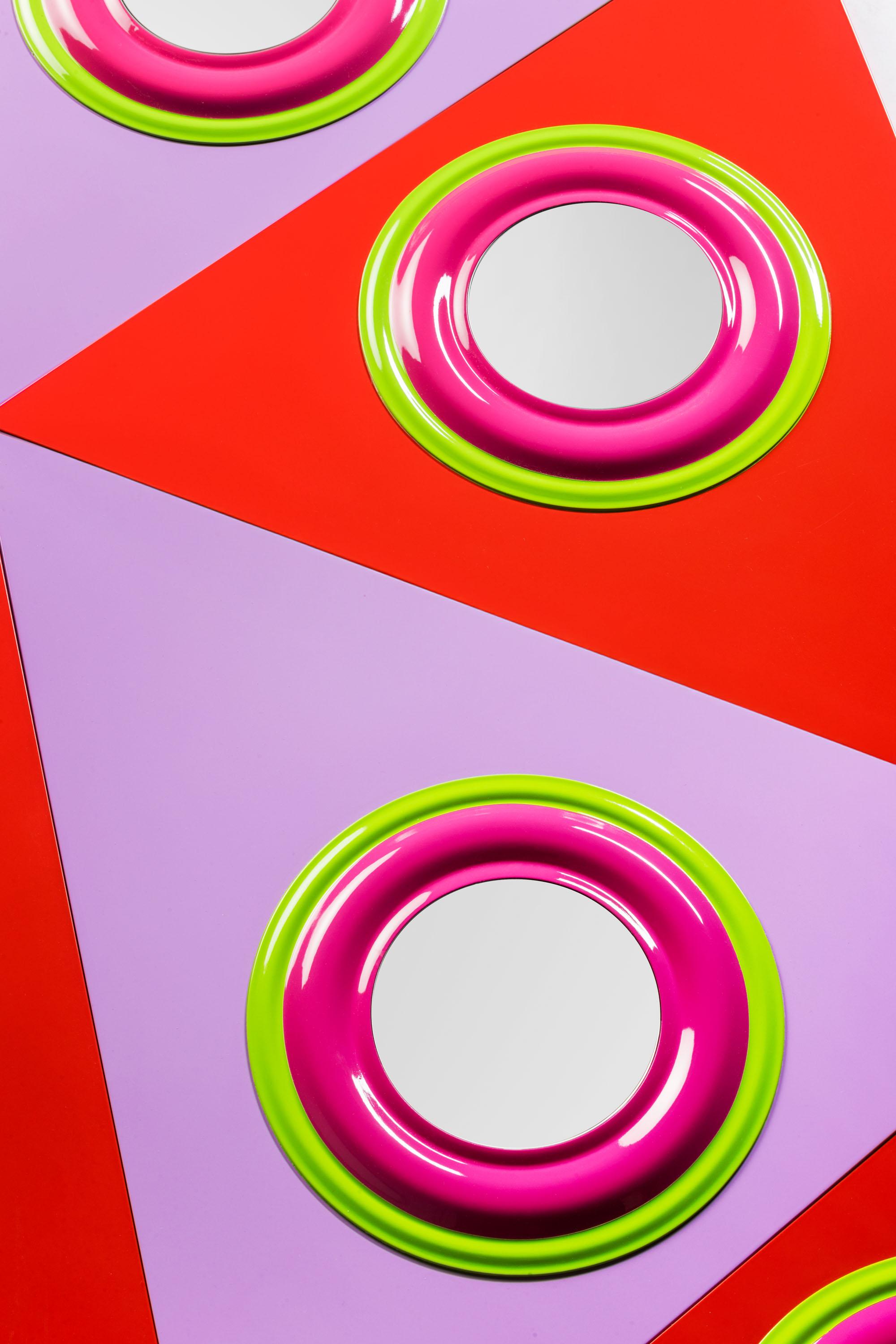 Contemporay Bindoo Kama modular mirror in aluminium by altreforme For Sale 5