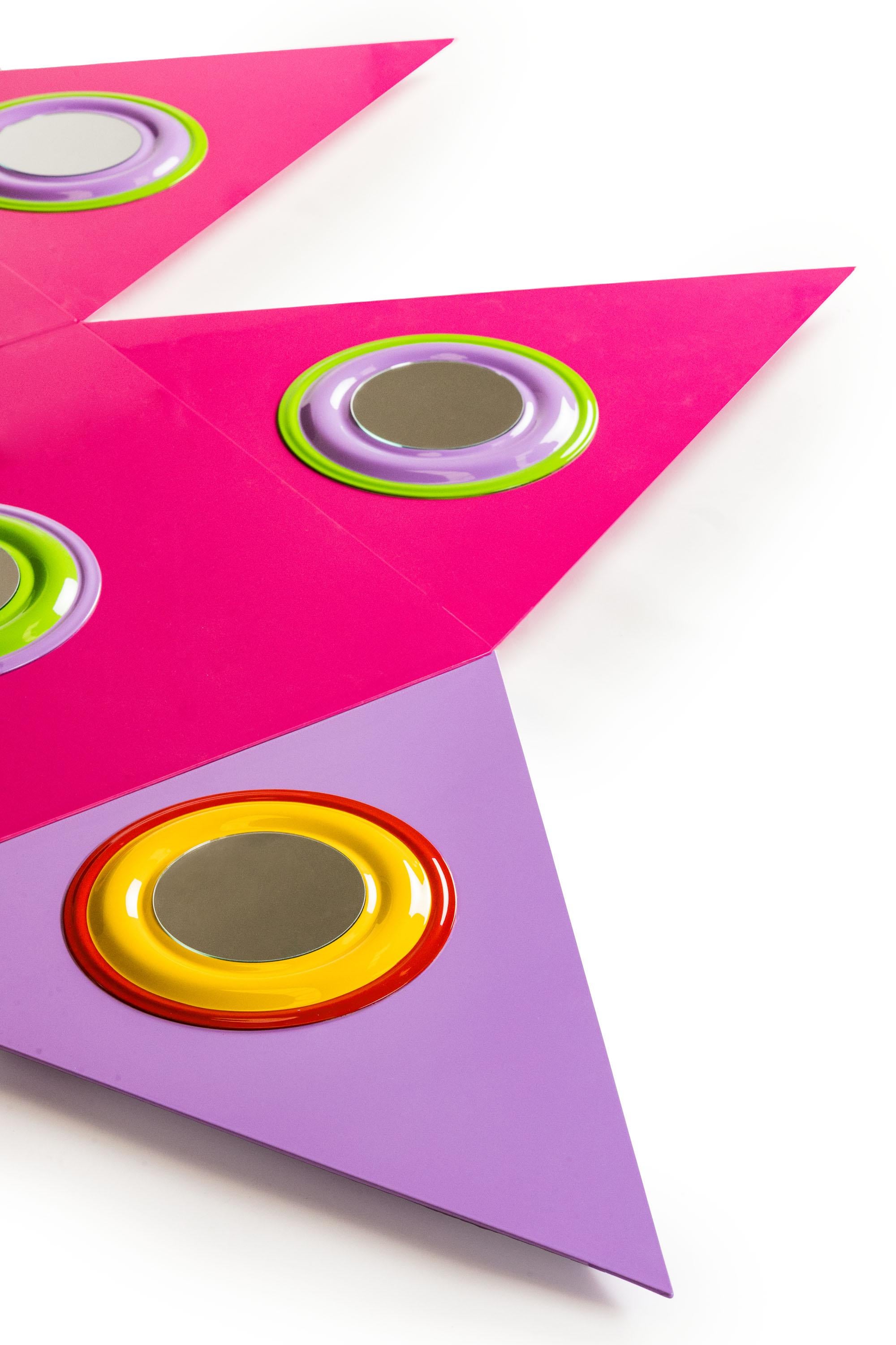 Modern Contemporay Bindoo Kama modular mirror in aluminium by altreforme For Sale