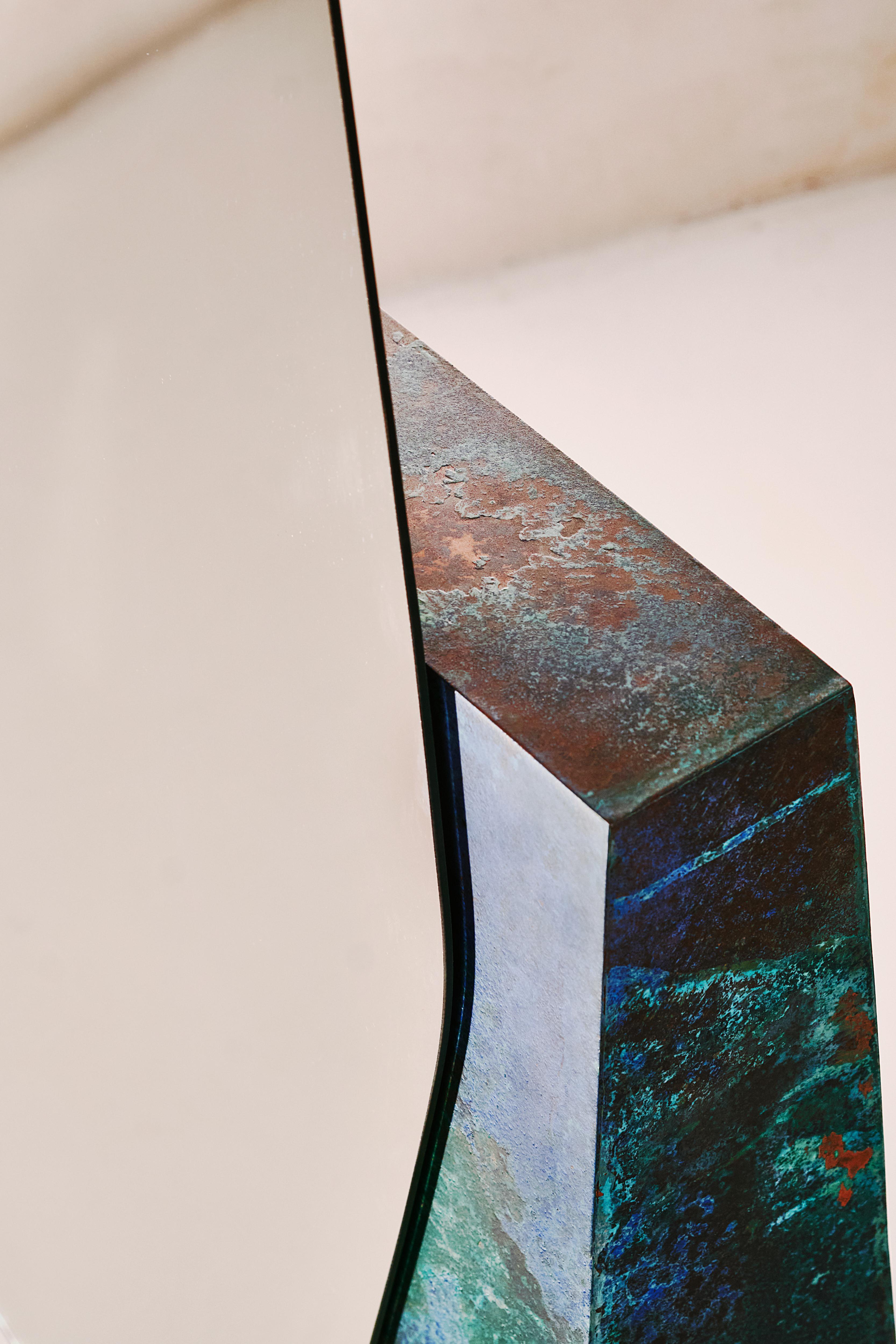 Zeitgenössischer Bodenspiegel See 5 von Noom, Statuario aus weißem Marmor, Contemporay  im Zustand „Neu“ im Angebot in Paris, FR