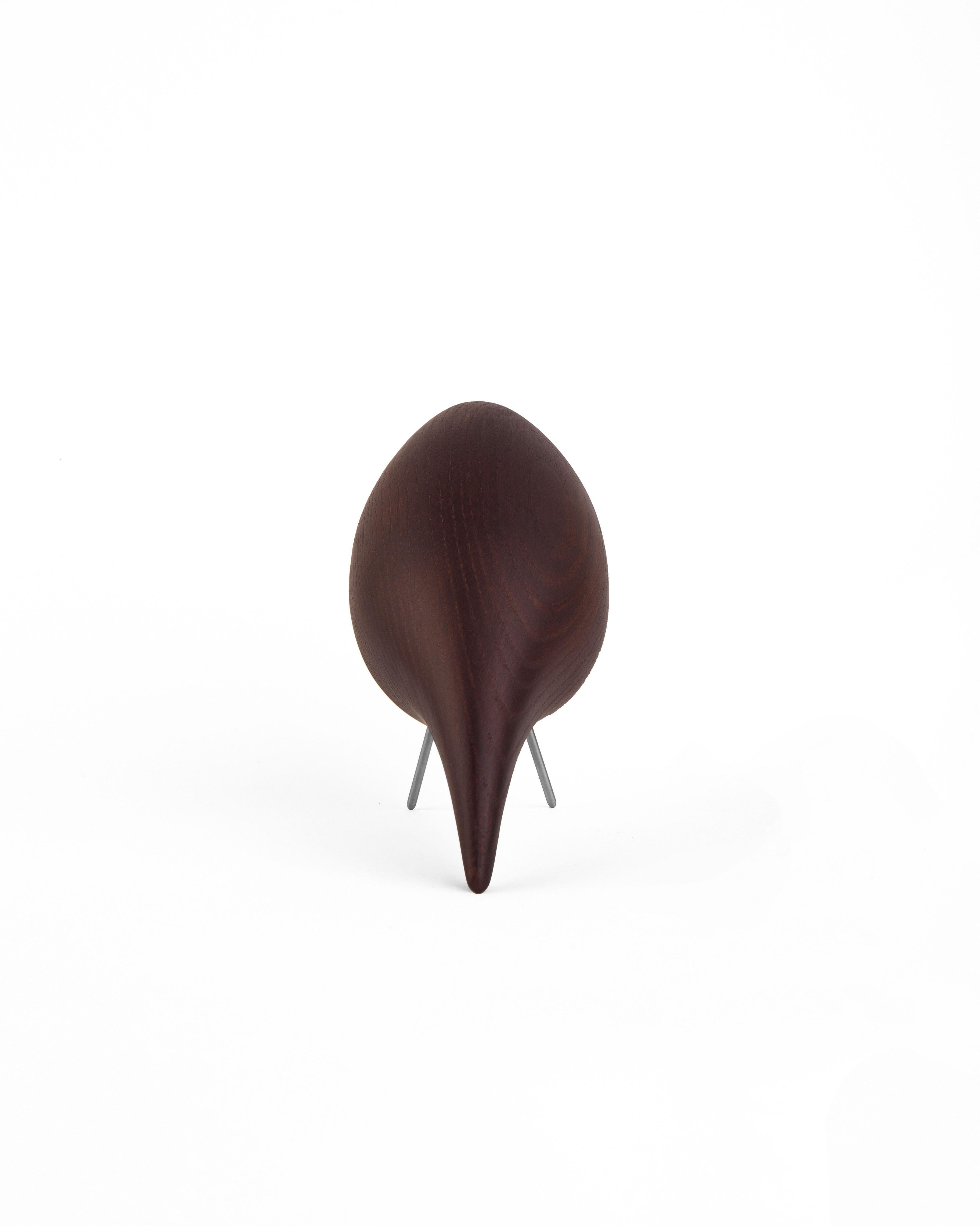 Contemporay Tweety Decorative Bird CS2 by Noom, Brown Ashwood, In stock For Sale 6