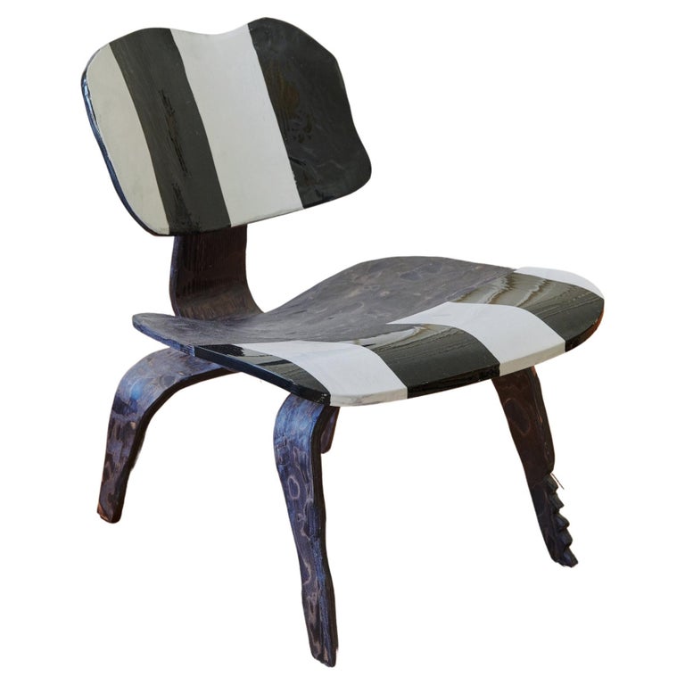 Contemporized LCW Eames chair For Sale at 1stDibs