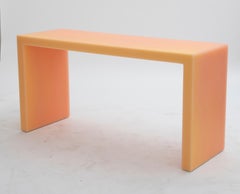 Contemporry Meld Epoxy Resin Desk / Console Table in Gradient Peach by Facture