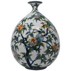  Contempory Imari Large Japanese Decorative Porcelain Vase by Master Artist