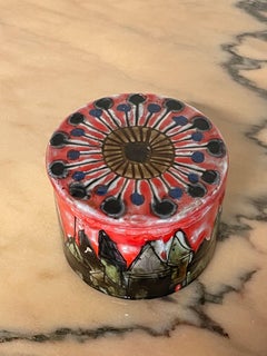 Glazed ceramic container with lid by Elio Schiavon, 1960s-70s