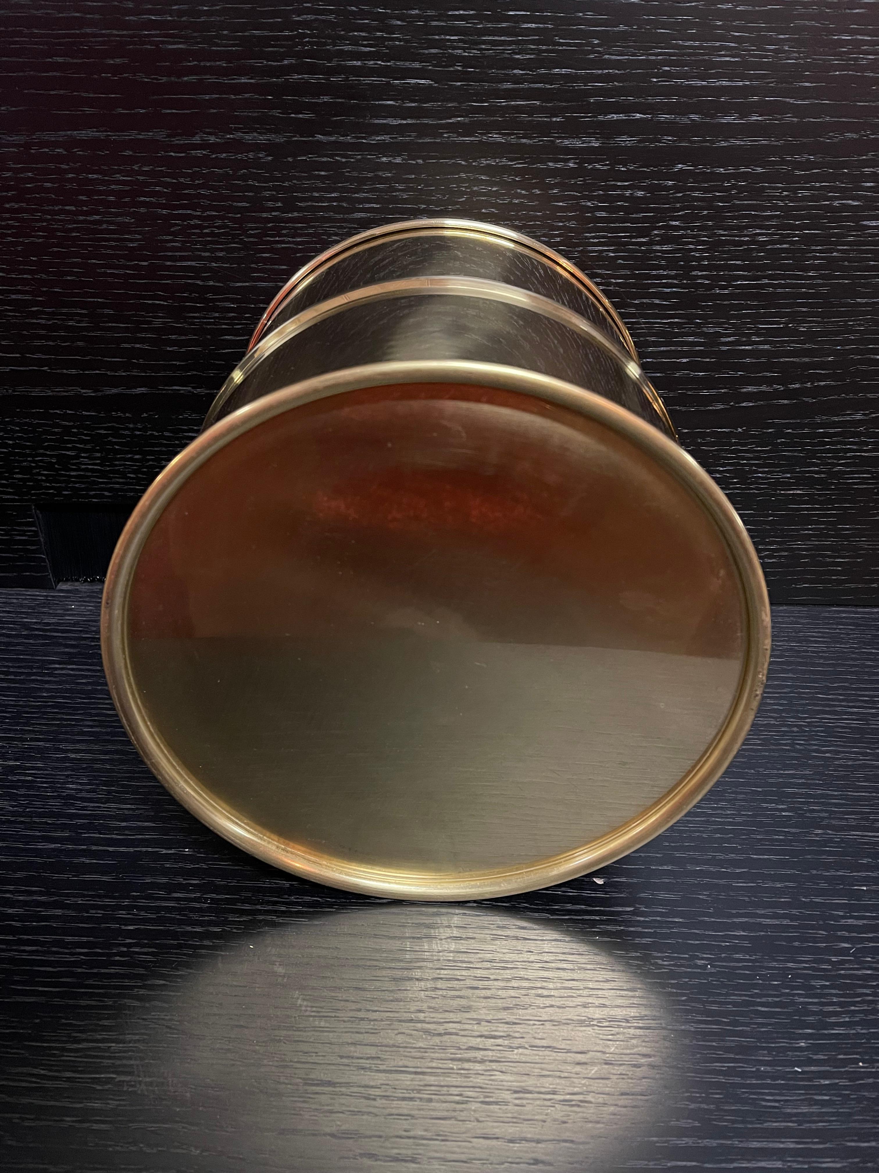 Italian Vintage Brass Container  For Sale