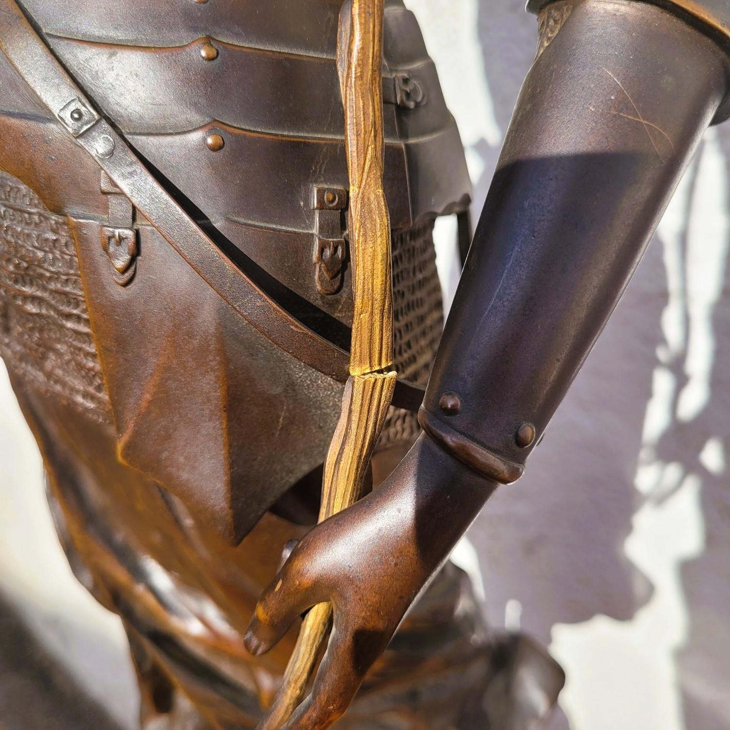 Contenot, Joan Of Arc, Signed Bronze, Late 19th-early 20th Century In Good Condition For Sale In MARSEILLE, FR