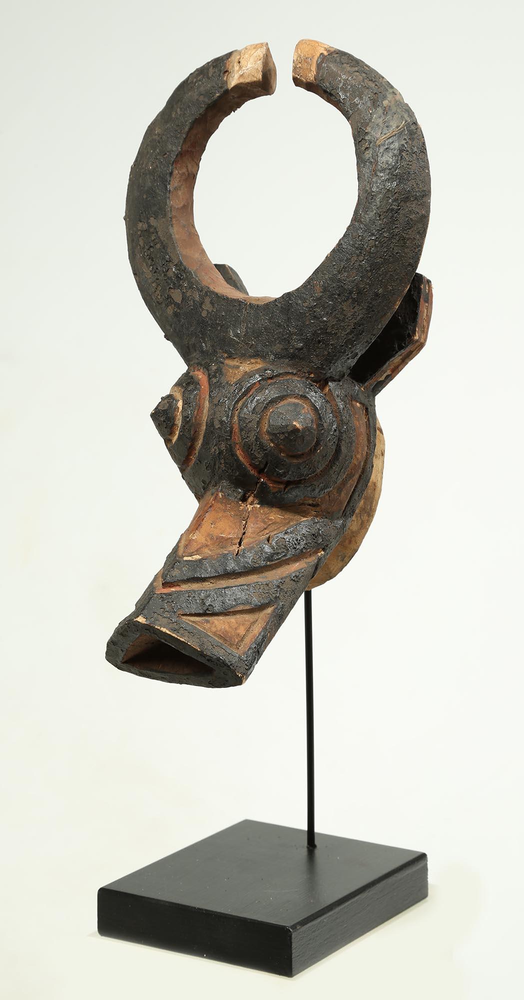 Tribal Contented Bush-Cow Mask, Burkina Faso, Early 20th Century Africa