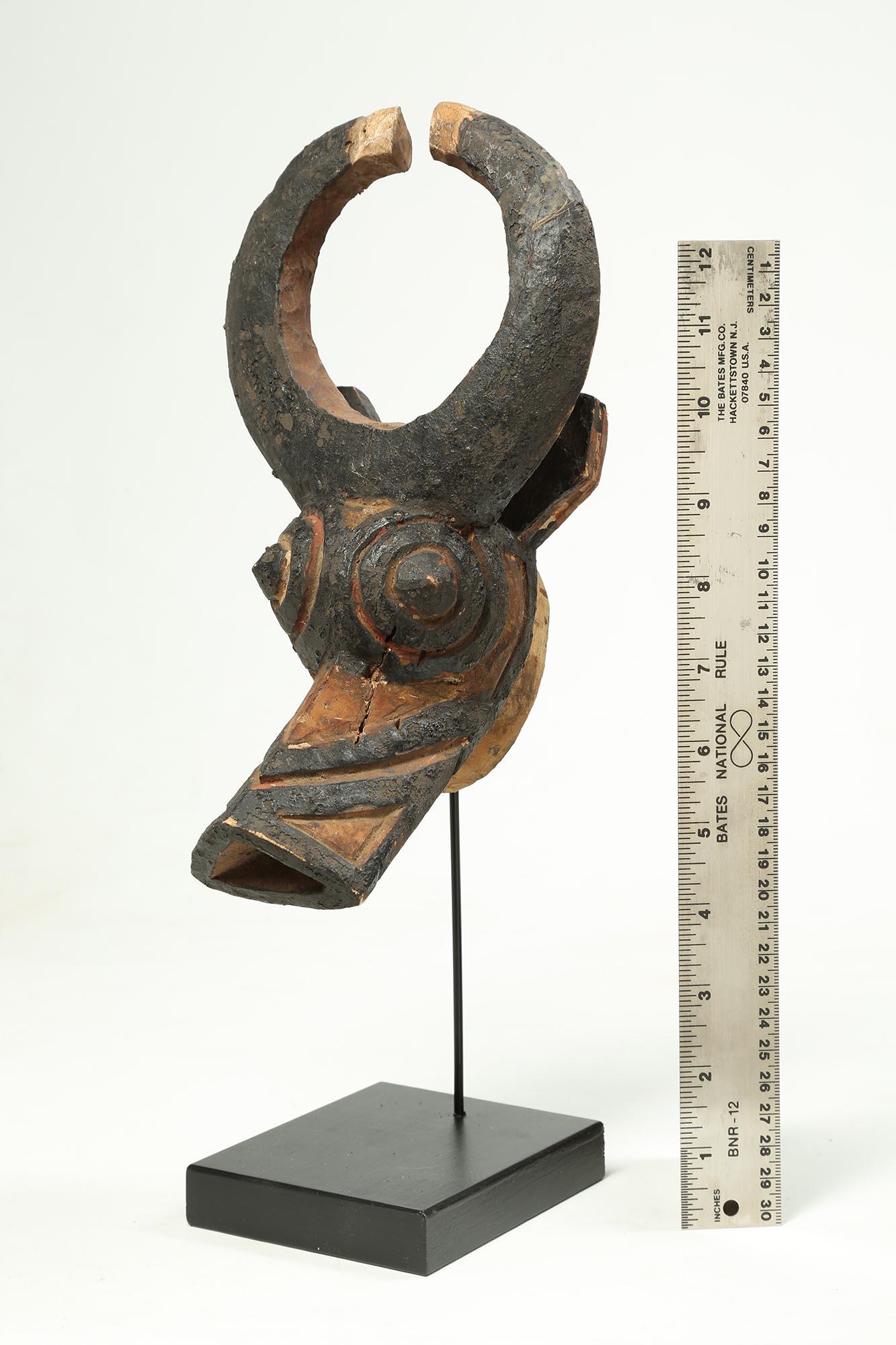 Wood Contented Bush-Cow Mask, Burkina Faso, Early 20th Century Africa