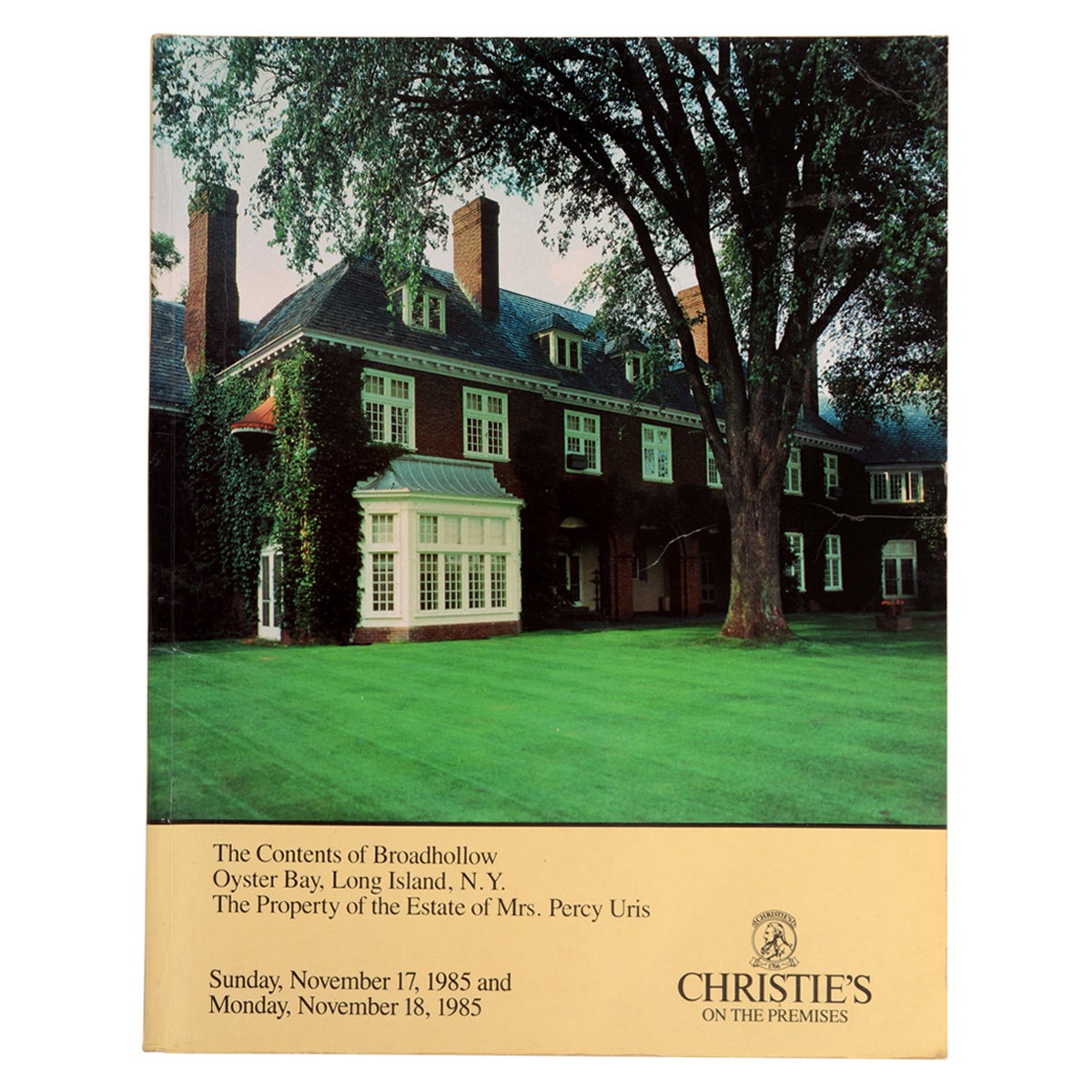 Contenuti di Broadhollow, Oyster Bay, Long Island, N.Y. Proprietà di Percy Uris in vendita
