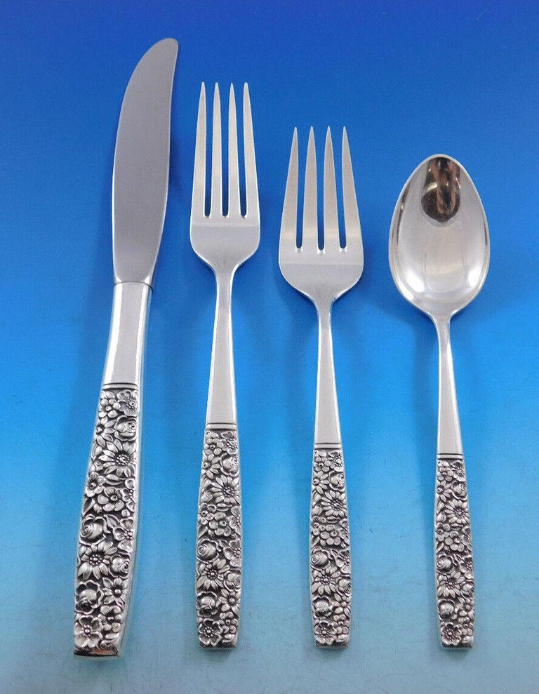 Contessina by Towle Sterling Silver Floral Flatware Set for 12 Service