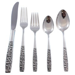 Contessina by Towle Sterling Silver Floral Flatware Set for 8 Service 68 Pieces