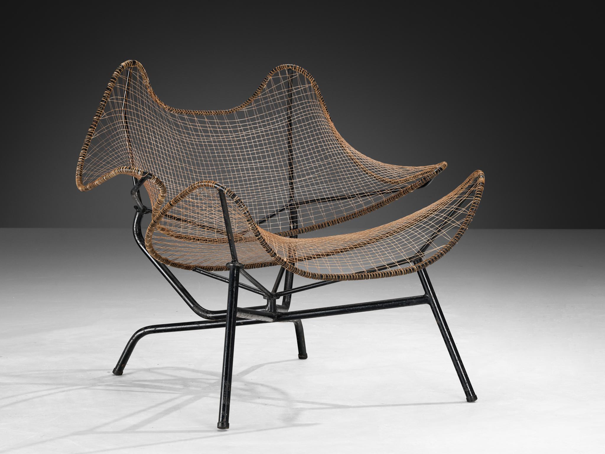 Nylon Conti, Forlani and Grassi for Emilio Paoli 'Artigianato' Chair For Sale