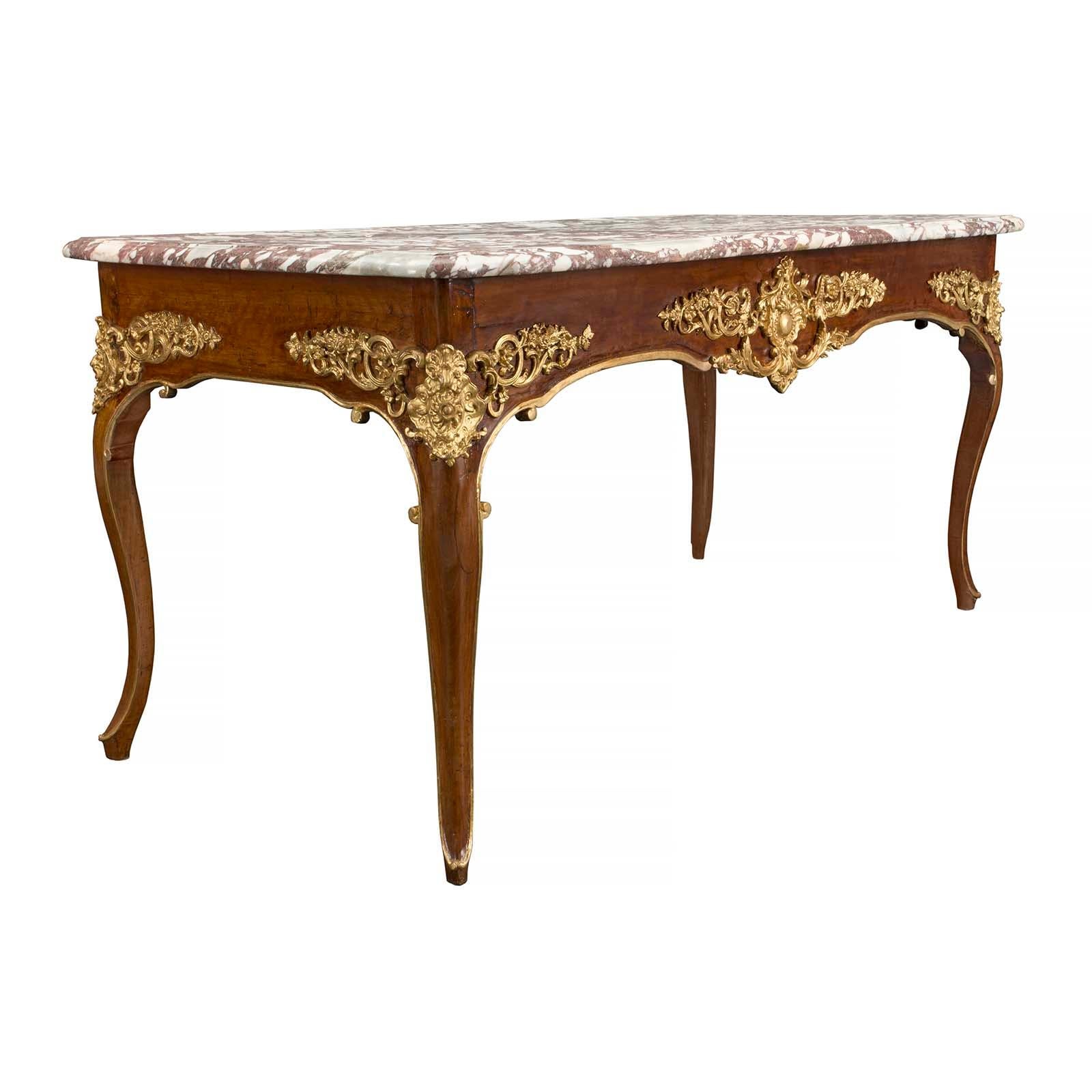 Continental 18th Century Louis XV Period Rectangular Walnut Centre Table In Good Condition For Sale In West Palm Beach, FL