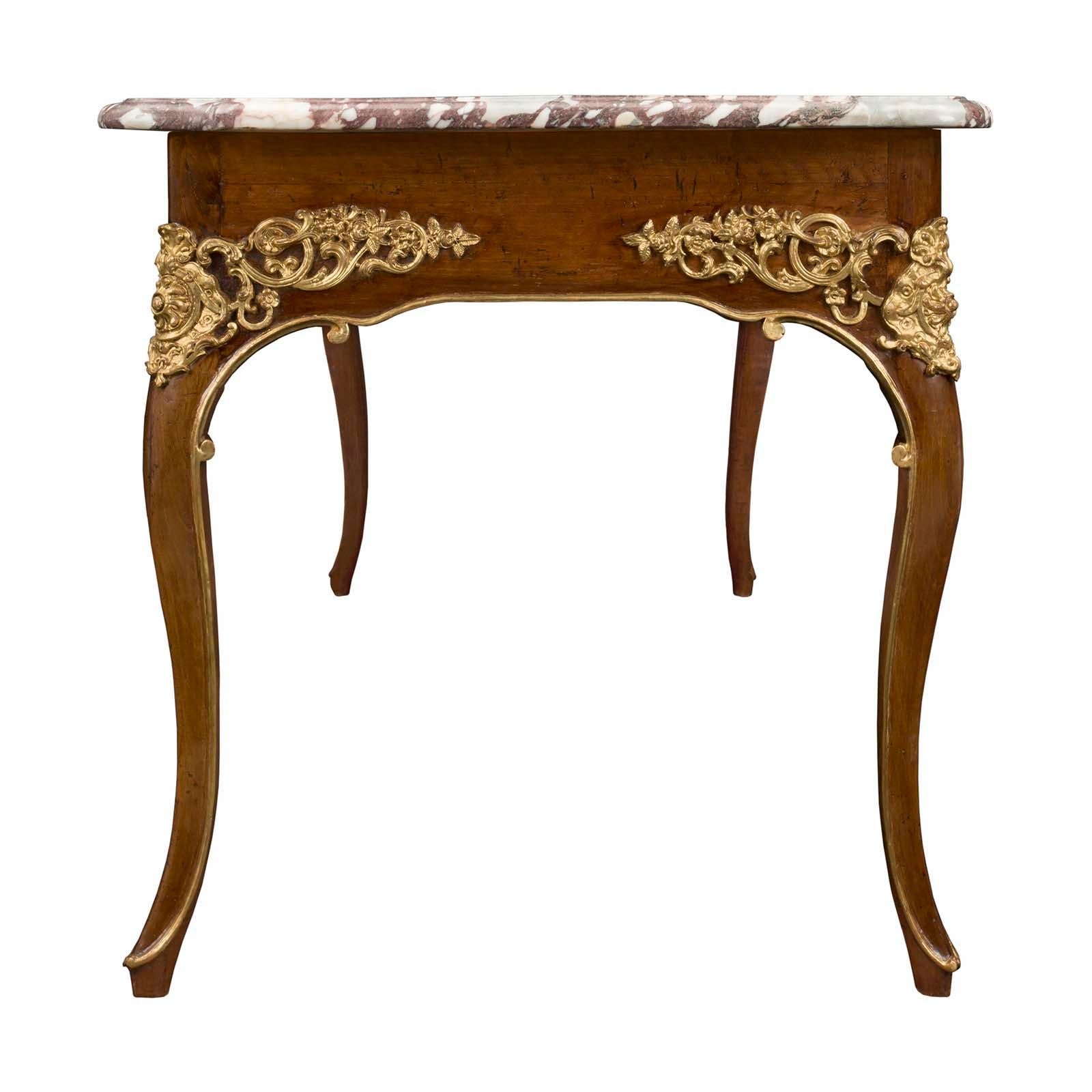 19th Century Continental 18th Century Louis XV Period Rectangular Walnut Centre Table For Sale
