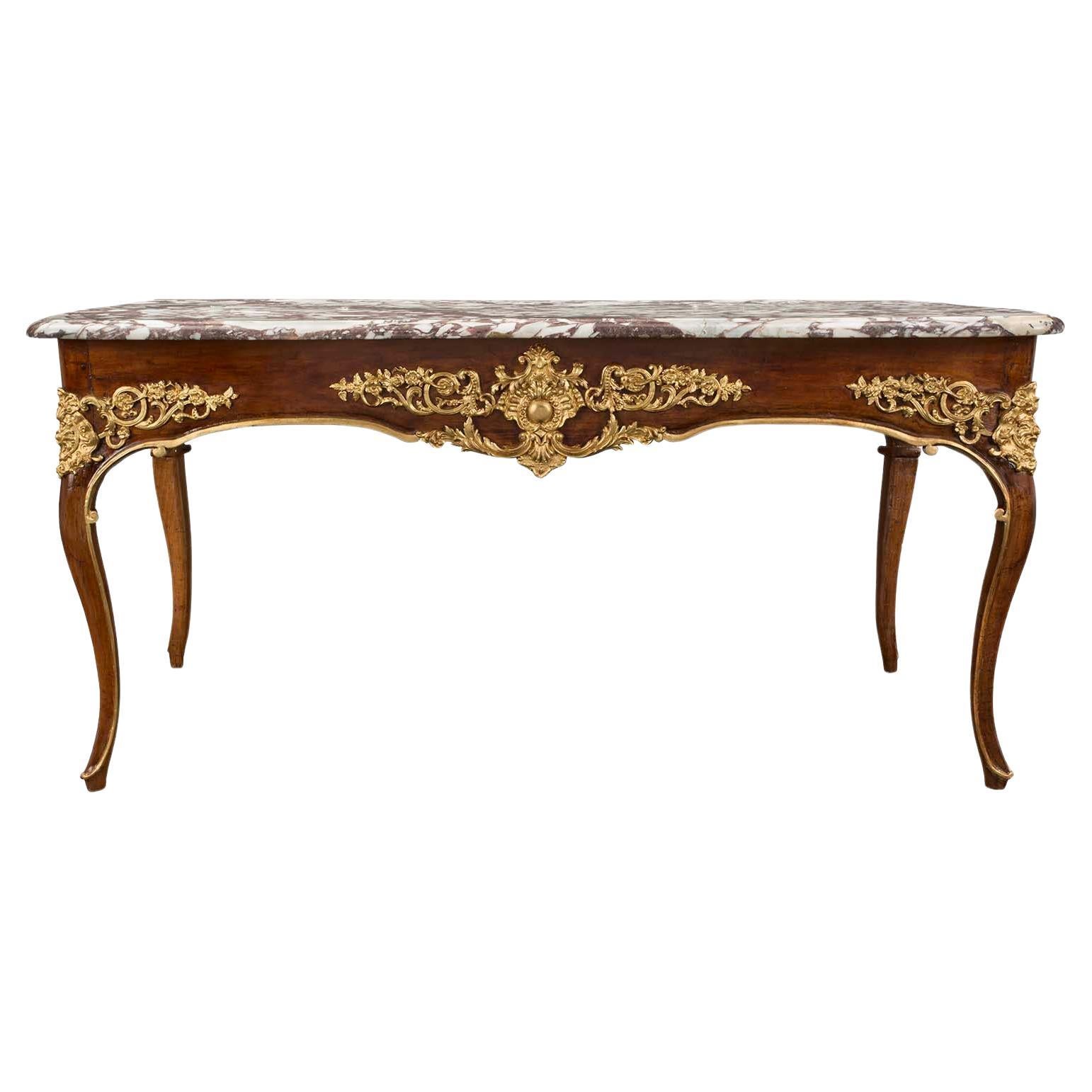 Continental 18th Century Louis XV Period Rectangular Walnut Centre Table For Sale