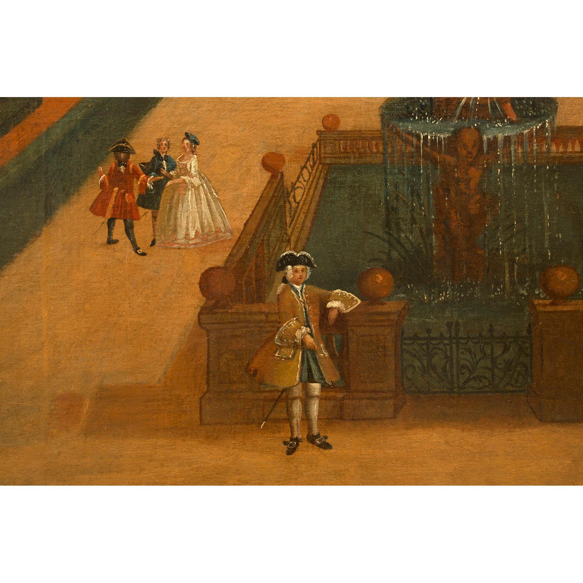 18th Century and Earlier Continental 18th Century Oil on Canvas Painting For Sale