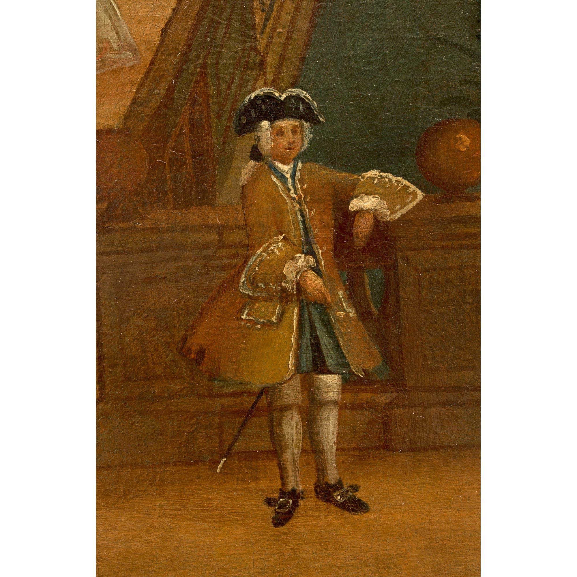 Toile Peinture à l'huile sur toile continentale du 18ème siècle en vente