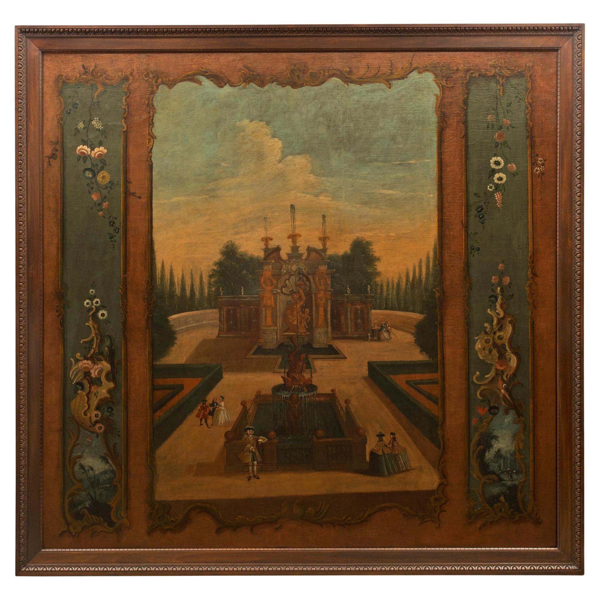 Continental 18th Century Oil on Canvas Painting