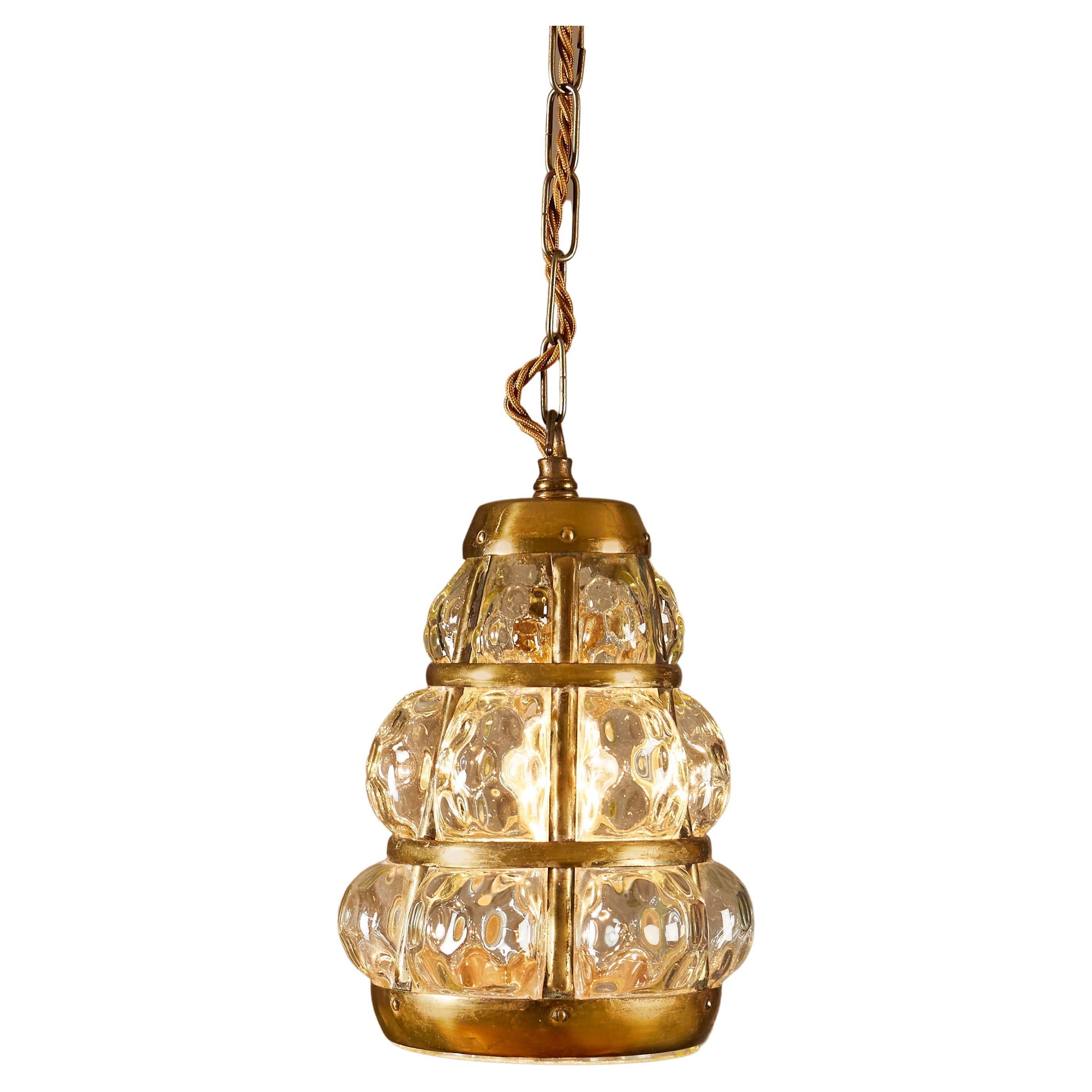 Brass Lotus Flower Ceiling Light For Sale at 1stDibs