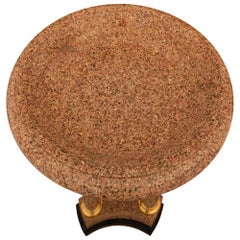 Continental 19th c. Neoclassical St. Royal Pink Granite & Ormolu Planter