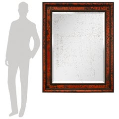 Continental 19th century Baroque st. Tortoiseshell and Ebonized Fruitwood mirror