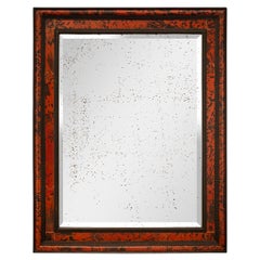 Continental 19th century Baroque st. Tortoiseshell and Ebonized Fruitwood mirror