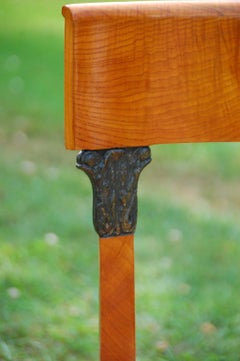 Continental 19th Century Biedermeier Pair of Side Chairs in Wavy Birch